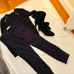 Tory Burch Navy Cropped Pant Sz 26